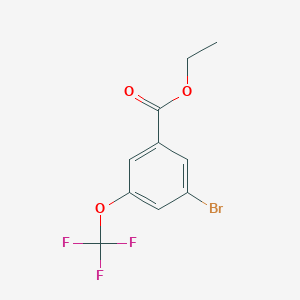 molecular formula C10H8BrF3O3 B2502336 3-ブロモ-5-(トリフルオロメトキシ)安息香酸エチル CAS No. 1229442-66-3