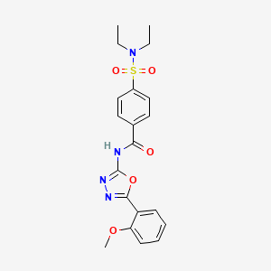 molecular formula C20H22N4O5S B2502338 4-(diethylsulfamoyl)-N-[5-(2-methoxyphenyl)-1,3,4-oxadiazol-2-yl]benzamide CAS No. 501351-88-8