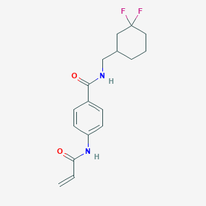 molecular formula C17H20F2N2O2 B2502348 N-[(3,3-Difluorocyclohexyl)methyl]-4-(prop-2-enoylamino)benzamide CAS No. 2199813-12-0