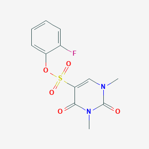molecular formula C12H11FN2O5S B2502349 (2-Fluorophenyl) 1,3-dimethyl-2,4-dioxopyrimidine-5-sulfonate CAS No. 869070-48-4