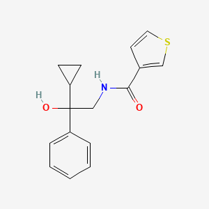 molecular formula C16H17NO2S B2502353 N-(2-cyclopropyl-2-hydroxy-2-phenylethyl)thiophene-3-carboxamide CAS No. 1421450-66-9