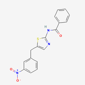 molecular formula C17H13N3O3S B2502364 N-[5-(3-nitrobenzyl)-1,3-thiazol-2-yl]benzamide CAS No. 327078-01-3
