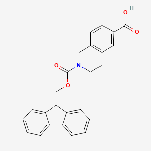 molecular formula C25H21NO4 B2502367 2-{[(9H-芴-9-基)甲氧基]羰基}-1,2,3,4-四氢异喹啉-6-羧酸 CAS No. 2138226-21-6