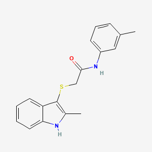 2-[(2-methyl-1H-indol-3-yl)sulfanyl]-N-(3-methylphenyl)acetamide
