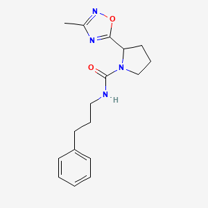 2-(3-methyl-1,2,4-oxadiazol-5-yl)-N-(3-phenylpropyl)pyrrolidine-1-carboxamide