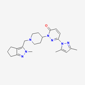 6-(3,5-Dimethylpyrazol-1-yl)-2-[1-[(2-methyl-5,6-dihydro-4H-cyclopenta[c]pyrazol-3-yl)methyl]piperidin-4-yl]pyridazin-3-one