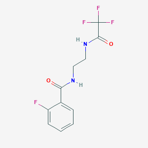 2,2,2-Trifluoro-N-{2-[(2-fluorophenyl)formamido]ethyl}acetamide