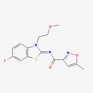 (E)-N-(6-fluoro-3-(2-methoxyethyl)benzo[d]thiazol-2(3H)-ylidene)-5-methylisoxazole-3-carboxamide