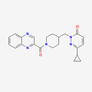 6-Cyclopropyl-2-{[1-(quinoxaline-2-carbonyl)piperidin-4-yl]methyl}-2,3-dihydropyridazin-3-one