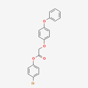 molecular formula C20H15BrO4 B2502408 4-溴苯基 2-(4-苯氧基苯氧基)乙酸酯 CAS No. 330677-27-5