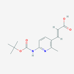 (E)-3-[2-Methyl-6-[(2-methylpropan-2-yl)oxycarbonylamino]pyridin-3-yl]prop-2-enoic acid