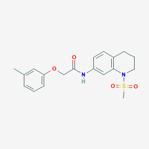 molecular formula C19H22N2O4S B2502416 2-(3-methylphenoxy)-N-(1-methylsulfonyl-3,4-dihydro-2H-quinolin-7-yl)acetamide CAS No. 1005302-53-3