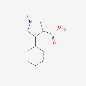 molecular formula C11H19NO2 B2502419 4-Cyclohexylpyrrolidine-3-carboxylic acid CAS No. 1341288-20-7