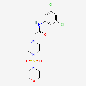 molecular formula C16H22Cl2N4O4S B2502431 N-(3,5-Dichloro-phenyl)-2-[4-(morpholine-4-sulfonyl)-piperazin-1-yl]-acetamide CAS No. 878723-00-3