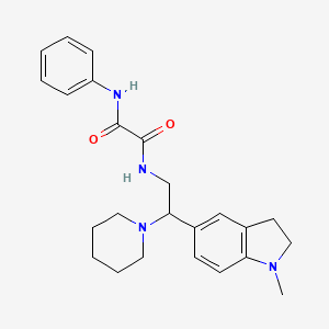 N1-(2-(1-methylindolin-5-yl)-2-(piperidin-1-yl)ethyl)-N2-phenyloxalamide