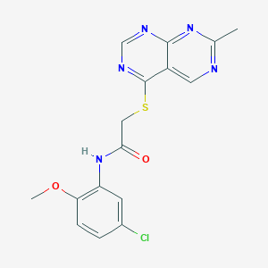 N-(5-chloro-2-methoxyphenyl)-2-((7-methylpyrimido[4,5-d]pyrimidin-4-yl)thio)acetamide