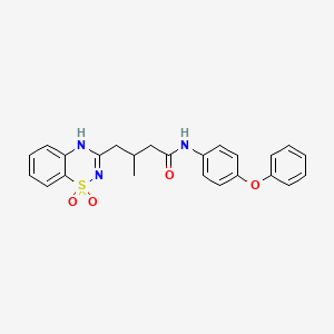 4-(1,1-dioxido-2H-1,2,4-benzothiadiazin-3-yl)-3-methyl-N-(4-phenoxyphenyl)butanamide