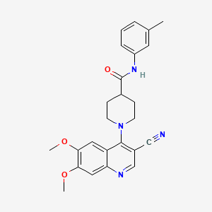 molecular formula C25H26N4O3 B2502451 4-(1,1-dioxido-2H-1,2,4-benzothiadiazin-3-yl)-3,3-dimethyl-N-(3-methylbutyl)butanamide CAS No. 1226433-88-0