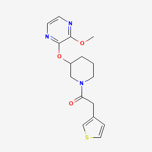 molecular formula C16H19N3O3S B2502453 1-(3-((3-Methoxypyrazin-2-yl)oxy)piperidin-1-yl)-2-(thiophen-3-yl)ethanone CAS No. 2034480-82-3