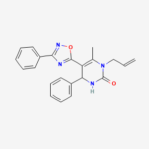 1-allyl-6-methyl-4-phenyl-5-(3-phenyl-1,2,4-oxadiazol-5-yl)-3,4-dihydropyrimidin-2(1H)-one
