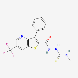 N-methyl-2-{[3-phenyl-6-(trifluoromethyl)thieno[3,2-b]pyridin-2-yl]carbonyl}-1-hydrazinecarbothioamide