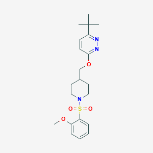 3-Tert-butyl-6-[[1-(2-methoxyphenyl)sulfonylpiperidin-4-yl]methoxy]pyridazine