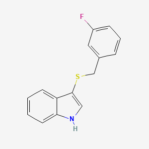 3-((3-fluorobenzyl)thio)-1H-indole