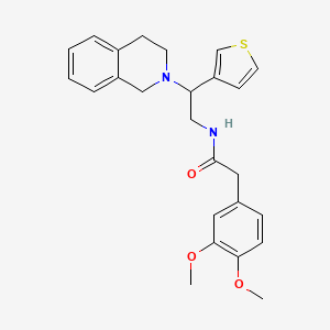 N-(2-(3,4-dihydroisoquinolin-2(1H)-yl)-2-(thiophen-3-yl)ethyl)-2-(3,4-dimethoxyphenyl)acetamide