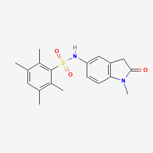 2,3,5,6-tetramethyl-N-(1-methyl-2-oxoindolin-5-yl)benzenesulfonamide