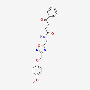 molecular formula C21H21N3O5 B2502521 N-((3-((4-甲氧基苯氧基)甲基)-1,2,4-噁二唑-5-基)甲基)-4-氧代-4-苯基丁酰胺 CAS No. 1226434-40-7