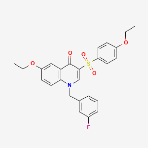 6-Ethoxy-3-(4-ethoxyphenyl)sulfonyl-1-[(3-fluorophenyl)methyl]quinolin-4-one