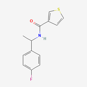 molecular formula C13H12FNOS B2502535 N-(1-(4-fluorophenyl)ethyl)thiophene-3-carboxamide CAS No. 1032230-11-7