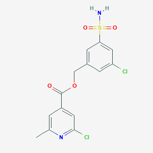 (3-Chloro-5-sulfamoylphenyl)methyl 2-chloro-6-methylpyridine-4-carboxylate