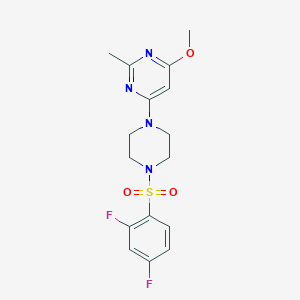 4-(4-((2,4-Difluorophenyl)sulfonyl)piperazin-1-yl)-6-methoxy-2-methylpyrimidine