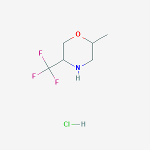 molecular formula C6H11ClF3NO B2502572 2-Methyl-5-(trifluoromethyl)morpholine hydrochloride CAS No. 2219369-51-2