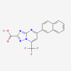 5-(Naphthalen-2-yl)-7-(trifluoromethyl)[1,2,4]triazolo[1,5-a]pyrimidine-2-carboxylic acid