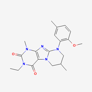 3-ethyl-9-(2-methoxy-5-methylphenyl)-1,7-dimethyl-7,8-dihydro-6H-purino[7,8-a]pyrimidine-2,4-dione