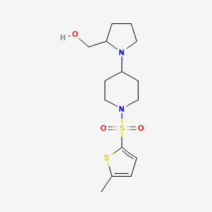 (1-(1-((5-Methylthiophen-2-yl)sulfonyl)piperidin-4-yl)pyrrolidin-2-yl)methanol