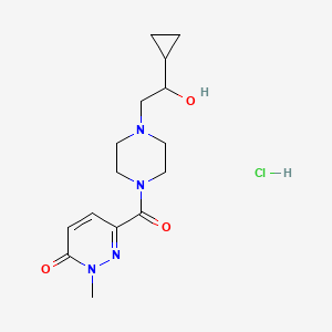 6-(4-(2-cyclopropyl-2-hydroxyethyl)piperazine-1-carbonyl)-2-methylpyridazin-3(2H)-one hydrochloride