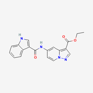 ethyl 5-(1H-indole-3-carboxamido)pyrazolo[1,5-a]pyridine-3-carboxylate