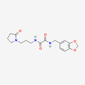 N1-(benzo[d][1,3]dioxol-5-ylmethyl)-N2-(3-(2-oxopyrrolidin-1-yl)propyl)oxalamide