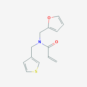 molecular formula C13H13NO2S B2502627 N-(Furan-2-ylmethyl)-N-(thiophen-3-ylmethyl)prop-2-enamide CAS No. 2178338-81-1