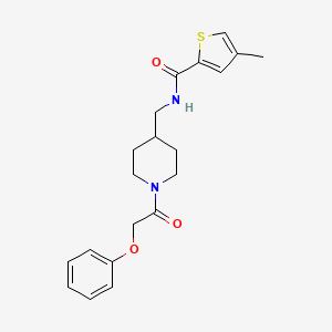 molecular formula C20H24N2O3S B2502628 4-甲基-N-((1-(2-苯氧基乙酰)哌啶-4-基)甲基)噻吩-2-甲酰胺 CAS No. 1234896-56-0