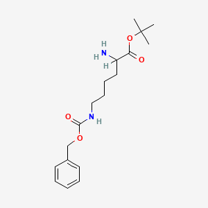 molecular formula C18H28N2O4 B2502631 Tert-butyl 2-amino-6-(phenylmethoxycarbonylamino)hexanoate CAS No. 706820-74-8