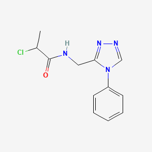 2-Chloro-N-[(4-phenyl-1,2,4-triazol-3-yl)methyl]propanamide
