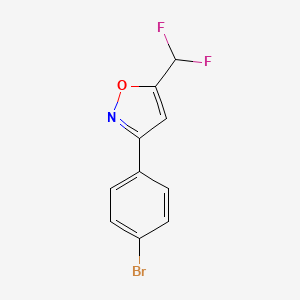 molecular formula C10H6BrF2NO B2502641 3-(4-Bromophenyl)-5-(difluoromethyl)-1,2-oxazole CAS No. 2248416-12-6