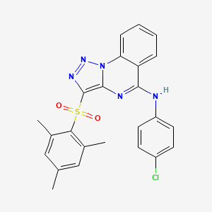 N-(4-chlorophenyl)-3-(mesitylsulfonyl)[1,2,3]triazolo[1,5-a]quinazolin-5-amine