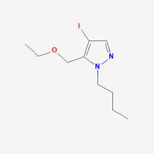 molecular formula C10H17IN2O B2502649 1-丁基-5-(乙氧甲基)-4-碘-1H-吡唑 CAS No. 1855944-14-7