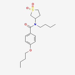 4-butoxy-N-butyl-N-(1,1-dioxidotetrahydrothiophen-3-yl)benzamide