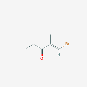 molecular formula C6H9BrO B2502657 (1E)-1-bromo-2-methylpent-1-en-3-one CAS No. 871925-69-8